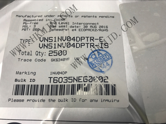 ST VNS1NV04DPTR PMIC - 配電開(kāi)關(guān)、負(fù)載驅(qū)動(dòng)器 VNS1NV04