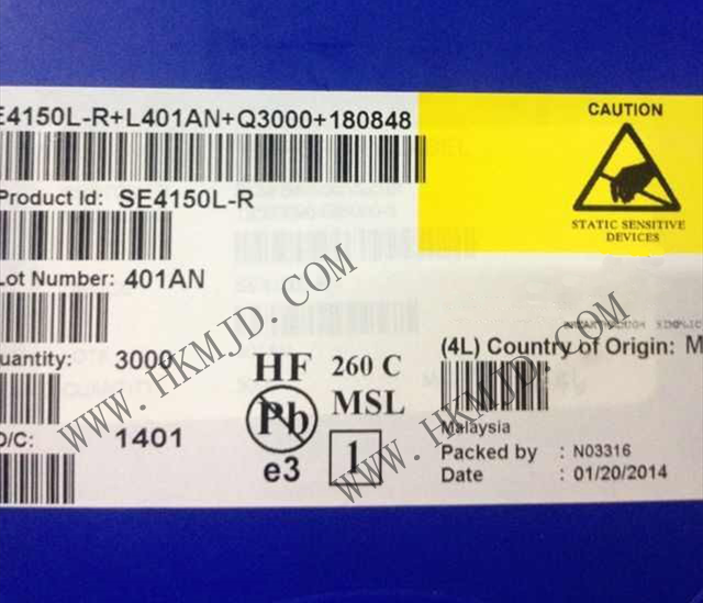 RF IC《SE4150L》 SiGe RF 接收器 GPS 1575.42MHz PCB，表面貼裝