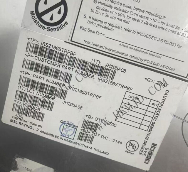 [供應(yīng)] IRS2186STRPBF（英飛凌）600V，EiceDRIVER? 高壓側(cè)和低壓側(cè)柵極驅(qū)動器 IC