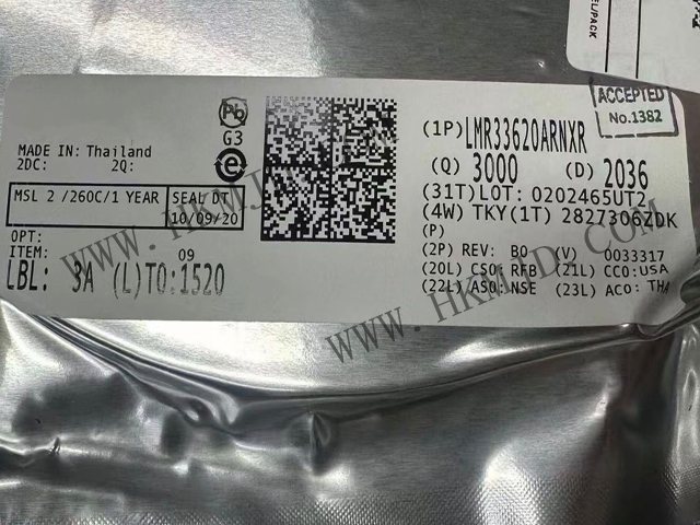 德州儀器 LMR33620ARNXR 同步降壓轉換器 | 超低 EMI，寬輸入電壓，2A 輸出