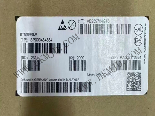 英飛凌 BTN9970LV 集成高電流半橋，具有低路徑電阻，適用于電機(jī)驅(qū)動(dòng)